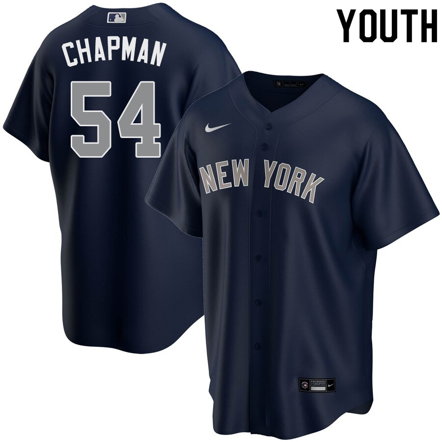 2020 Nike Youth #54 Aroldis Chapman New York Yankees Baseball Jerseys Sale-Navy